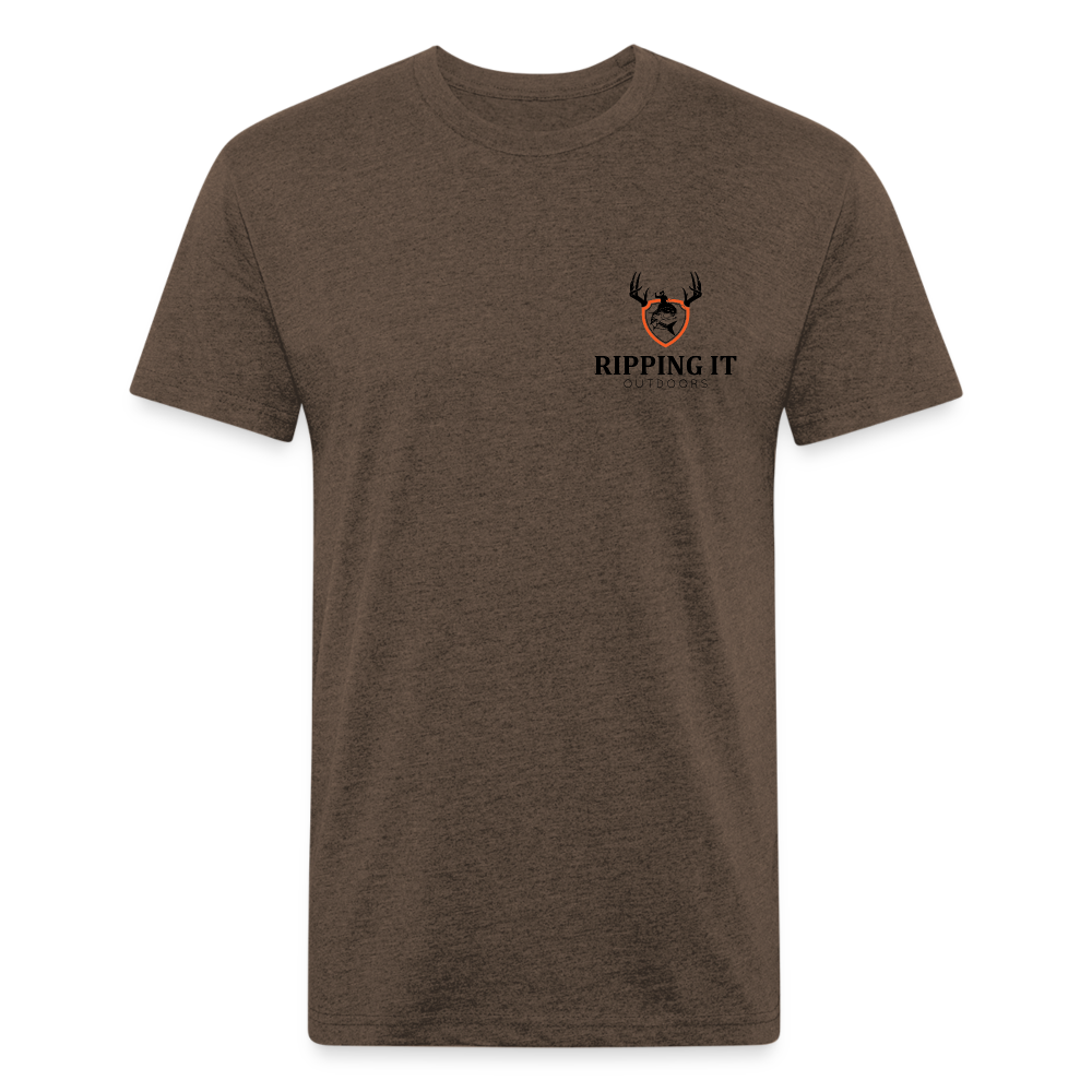 Fitted Cotton/Poly T-Shirt by Next Level - heather espresso