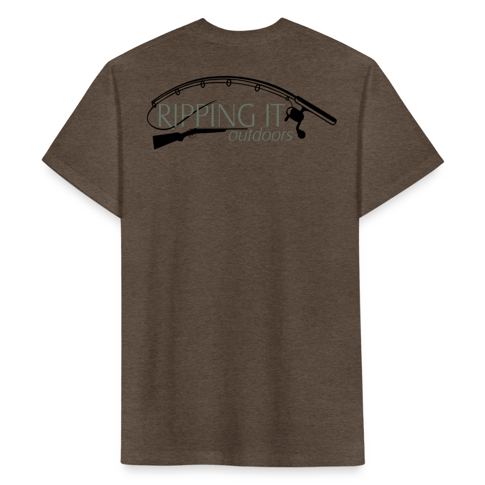Fitted Cotton/Poly T-Shirt by Next Level - heather espresso