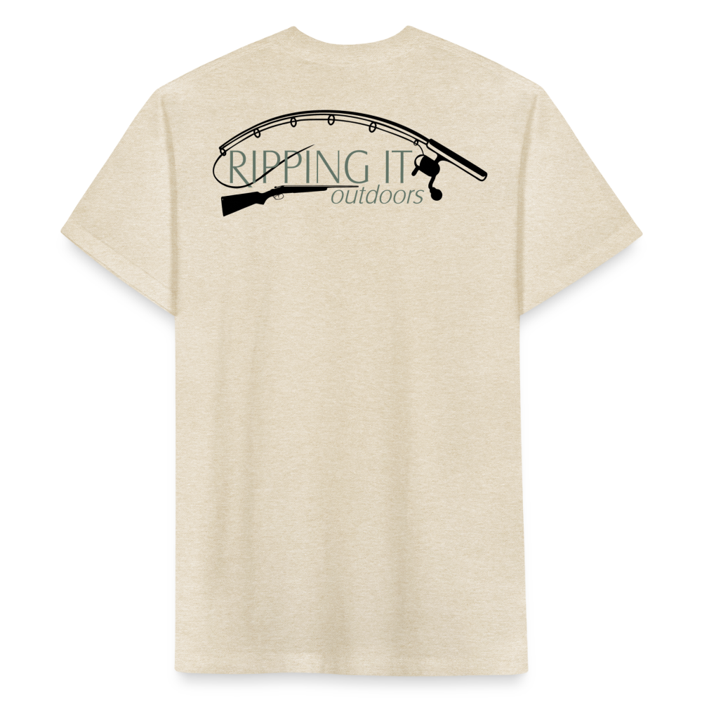 Fitted Cotton/Poly T-Shirt by Next Level - heather cream