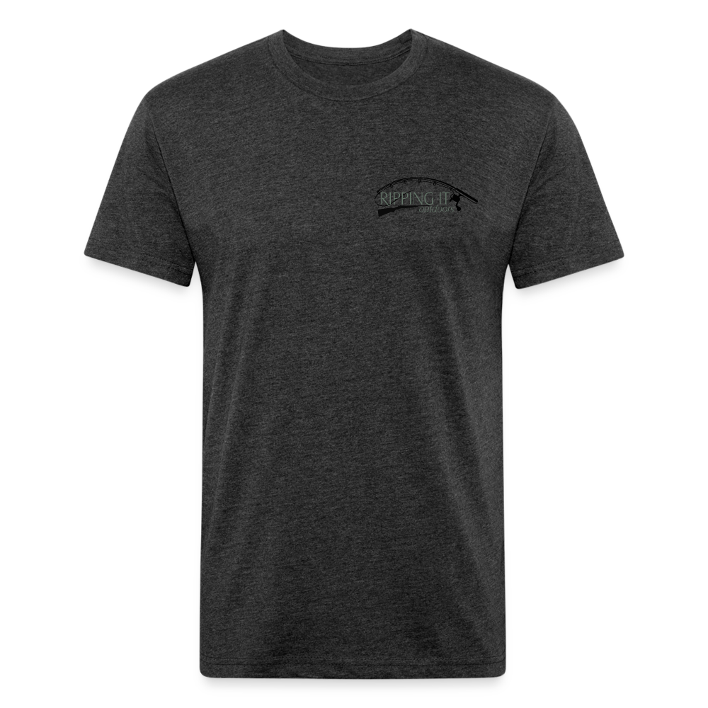 Fitted Cotton/Poly T-Shirt by Next Level - heather black