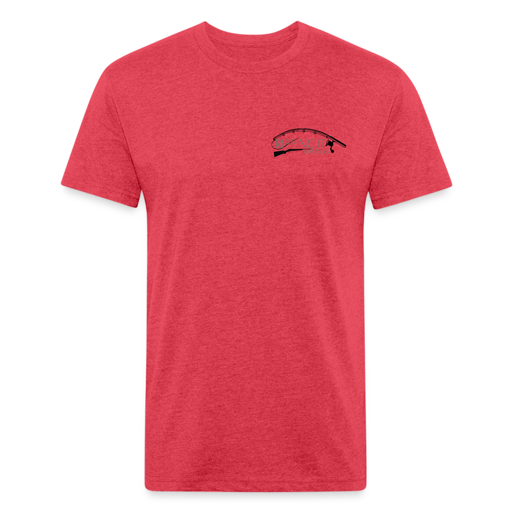 Fitted Cotton/Poly T-Shirt by Next Level - heather red