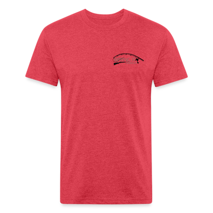Fitted Cotton/Poly T-Shirt by Next Level - heather red