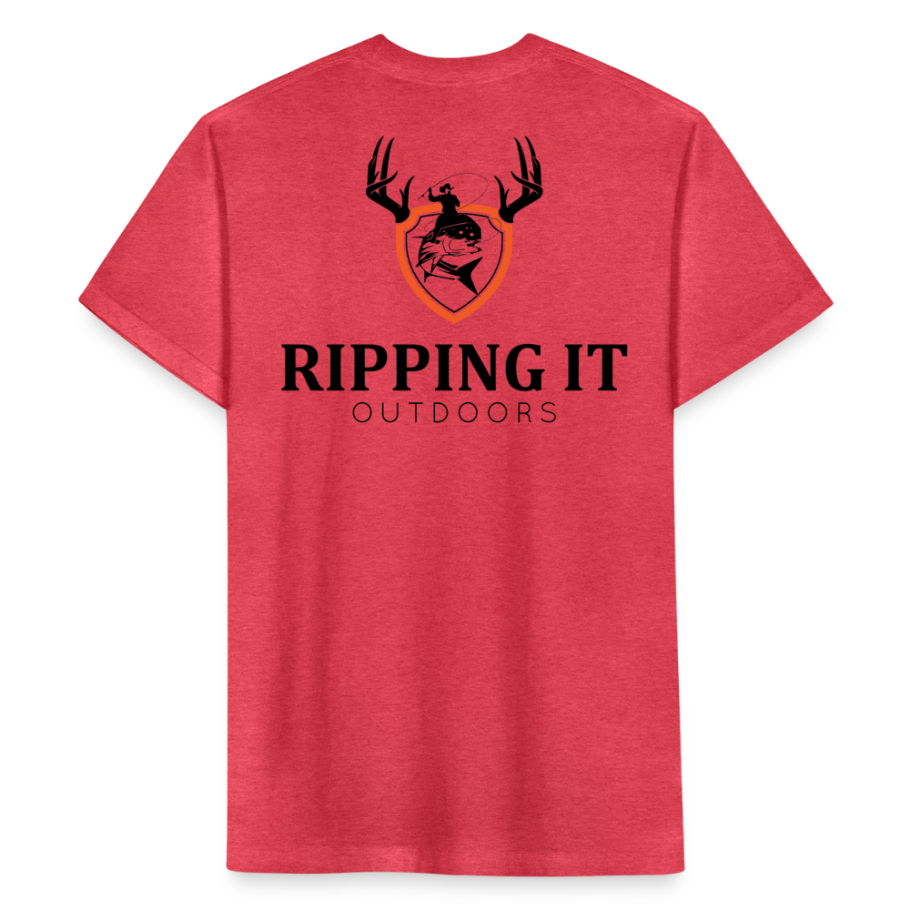 Fitted Cotton/Poly T-Shirt by Next Level - heather red