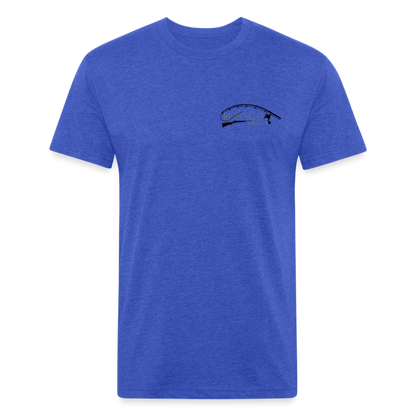 Fitted Cotton/Poly T-Shirt by Next Level - heather royal