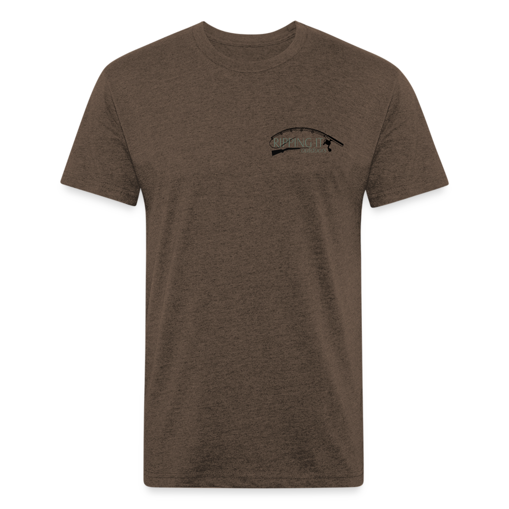 Fitted Cotton/Poly T-Shirt by Next Level - heather espresso