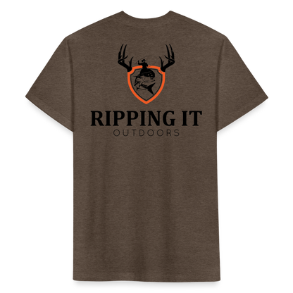 Fitted Cotton/Poly T-Shirt by Next Level - heather espresso