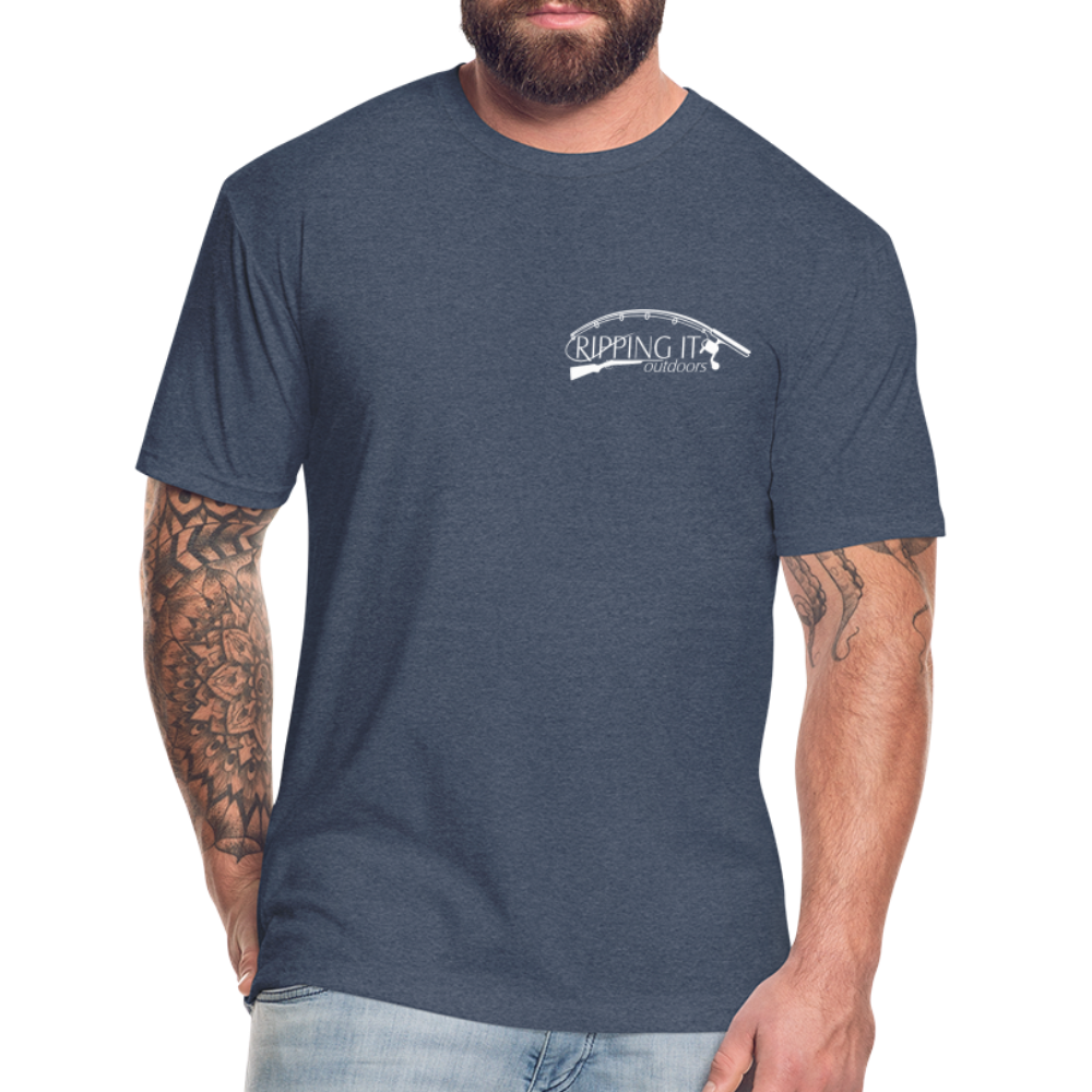 Fitted Cotton/Poly T-Shirt by Next Level - heather navy