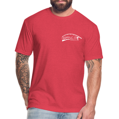 Fitted Cotton/Poly T-Shirt by Next Level - heather red