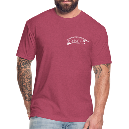 Fitted Cotton/Poly T-Shirt by Next Level - heather burgundy