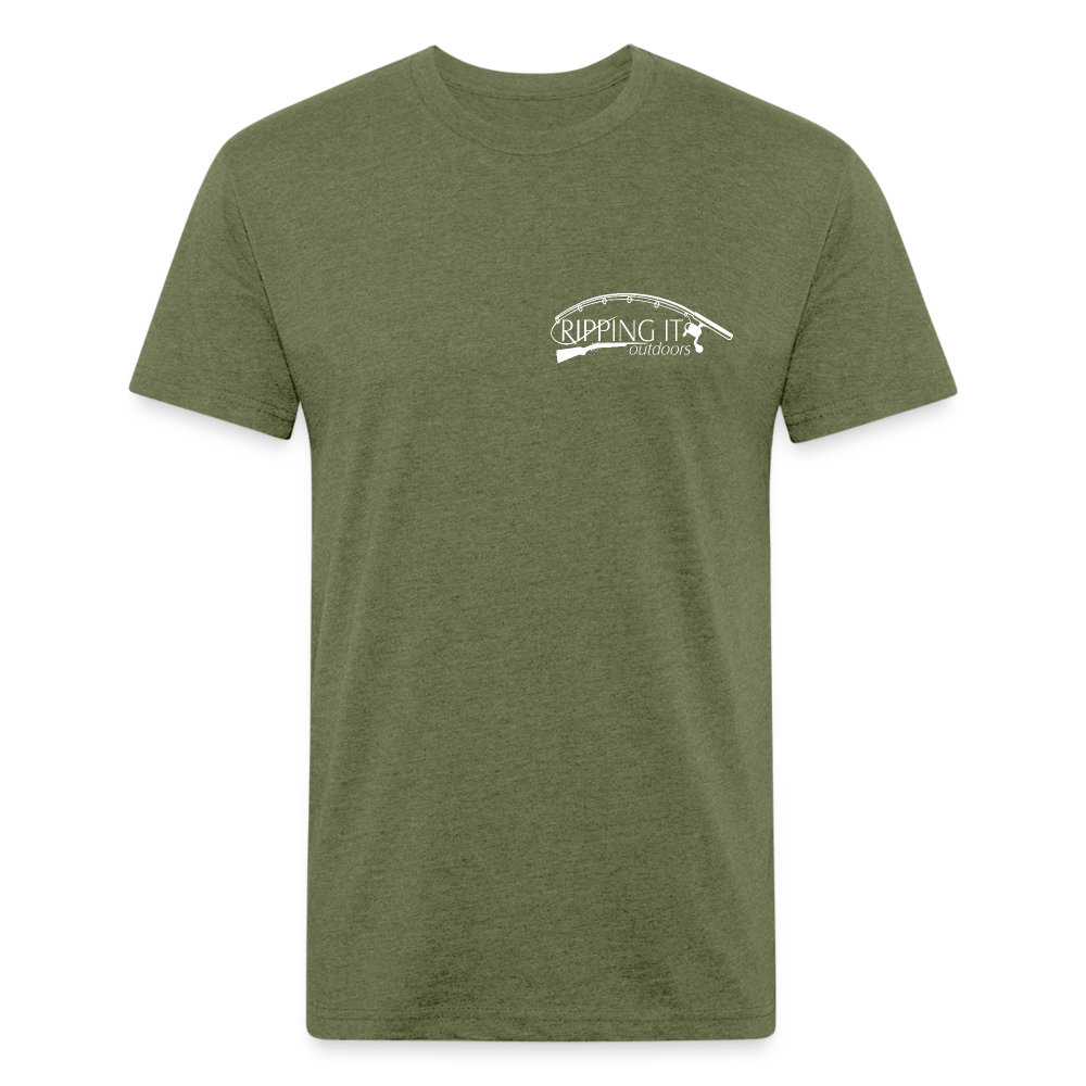 Fitted Cotton/Poly T-Shirt by Next Level - heather military green