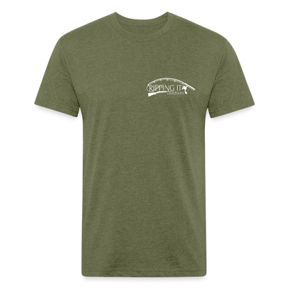 Fitted Cotton/Poly T-Shirt by Next Level - heather military green