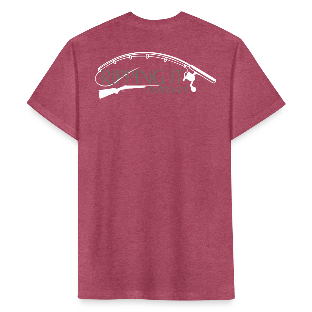 Fitted Cotton/Poly T-Shirt by Next Level - heather burgundy